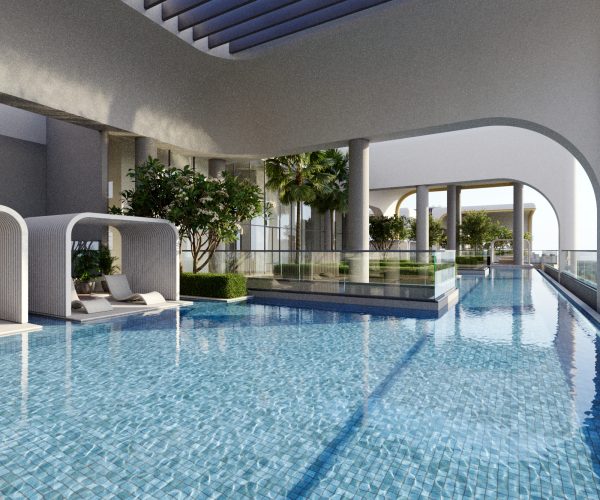 Plunging into waters that stretch towards the horizon takes pool time Infinity Pool